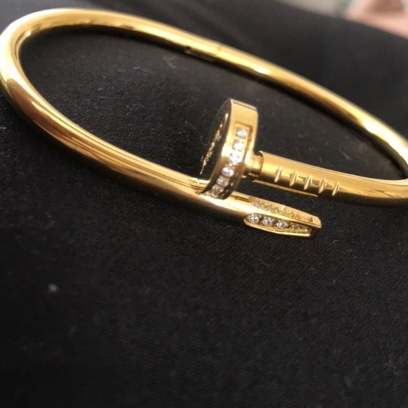 New nail inspired high quality titanium 18k gold - Picture 4 of 8